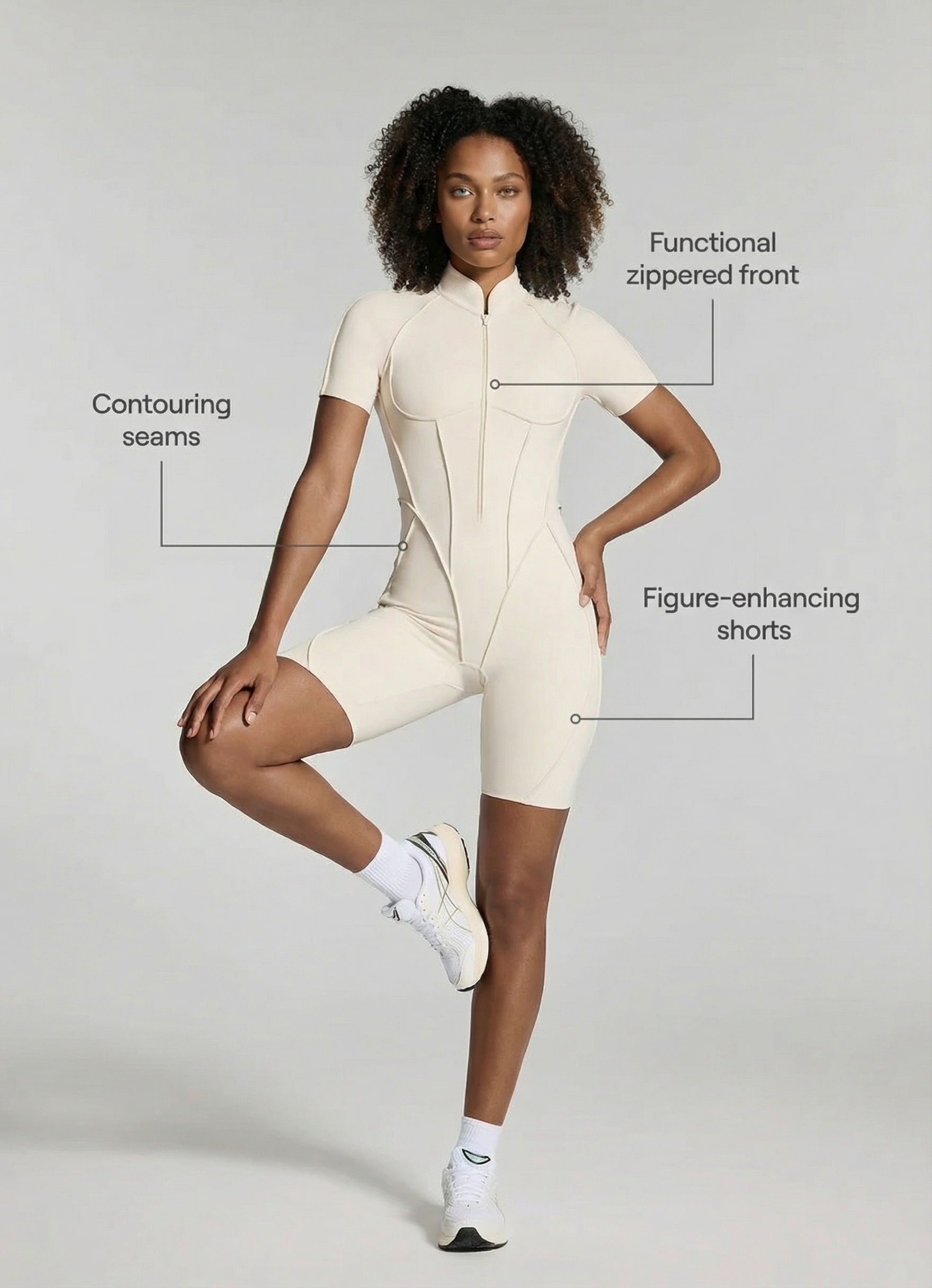 Pulse Contour Jumpsuit - White