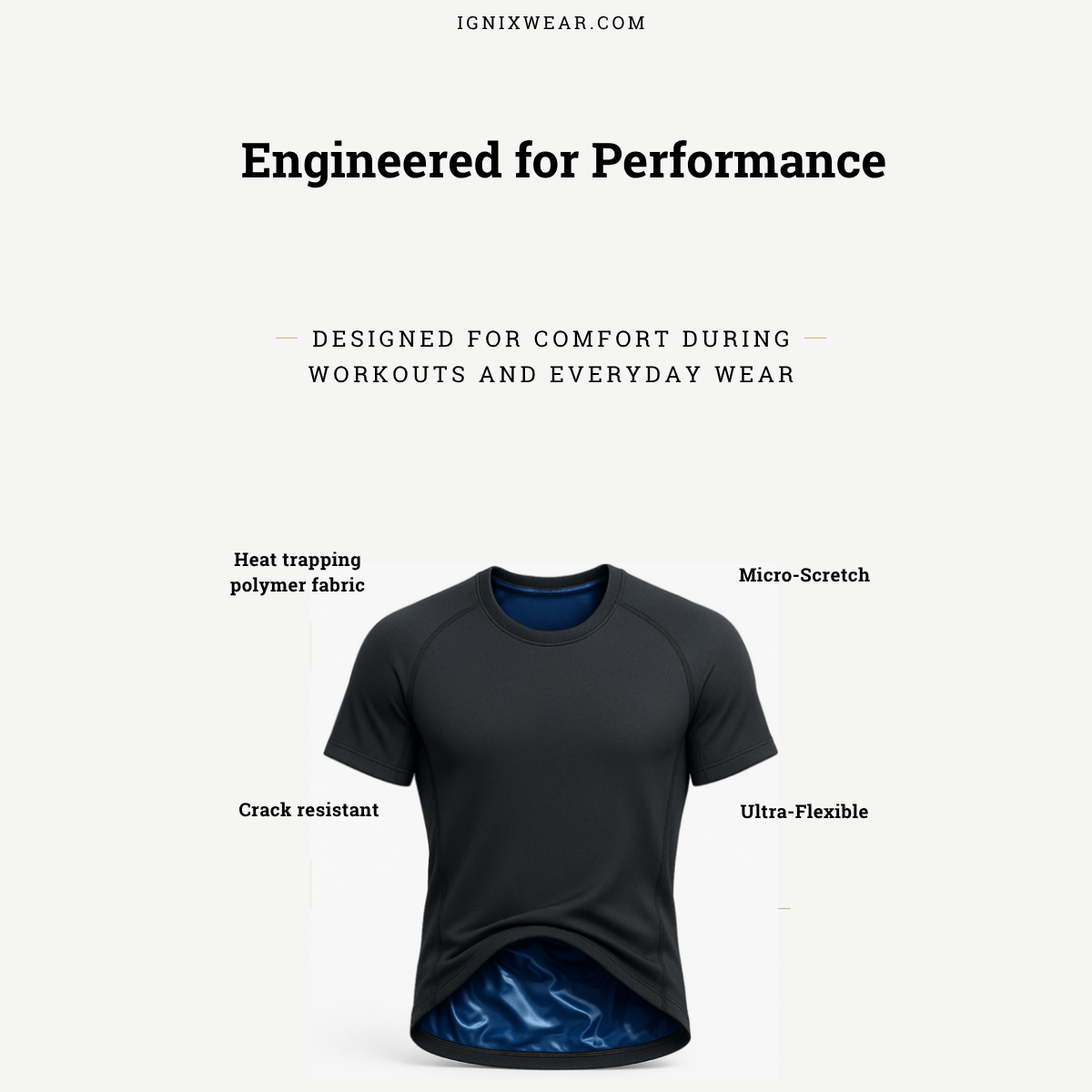 IGNIX sauna-effect training t-shirt in black